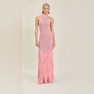NWT Size M - Devon Windsor True Fringe Dress (Color Peach) NWT US$ 390